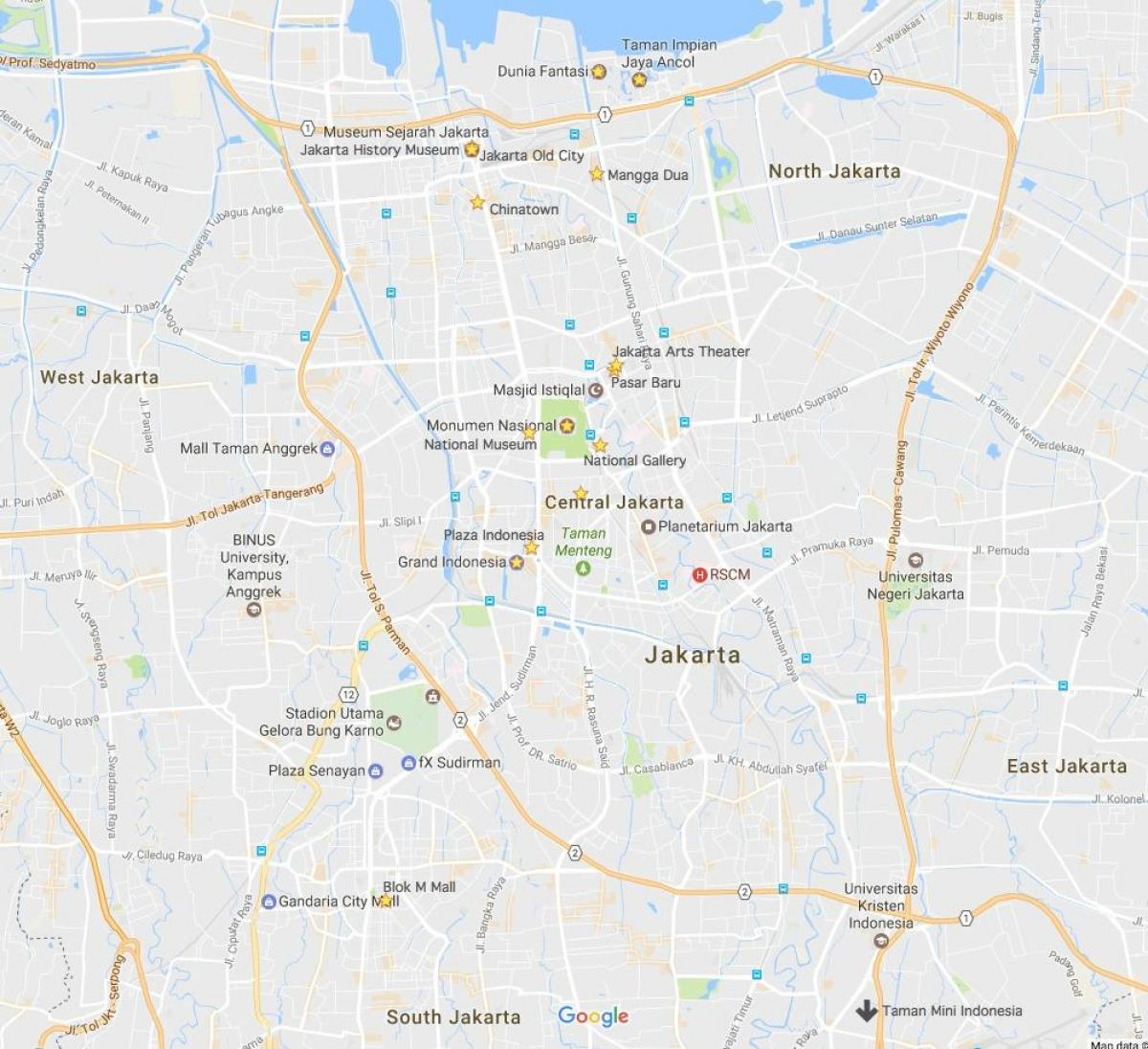 mapa Jakarta chinatown