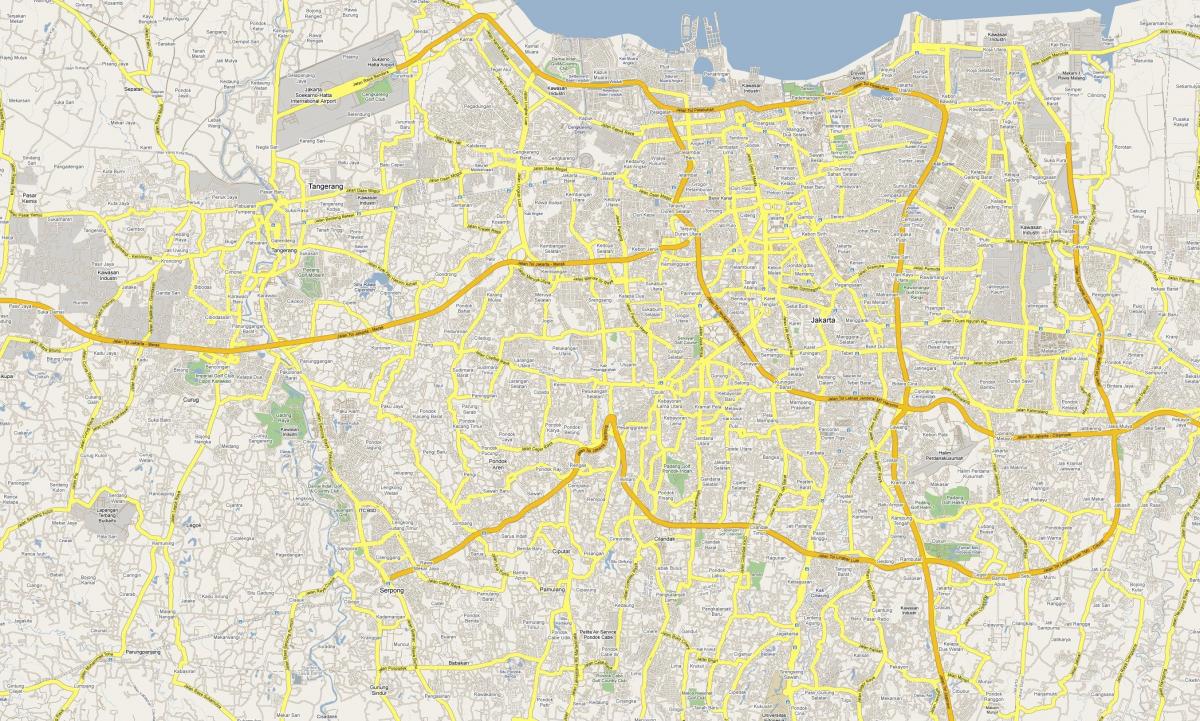 mapa Jakarta errepidea