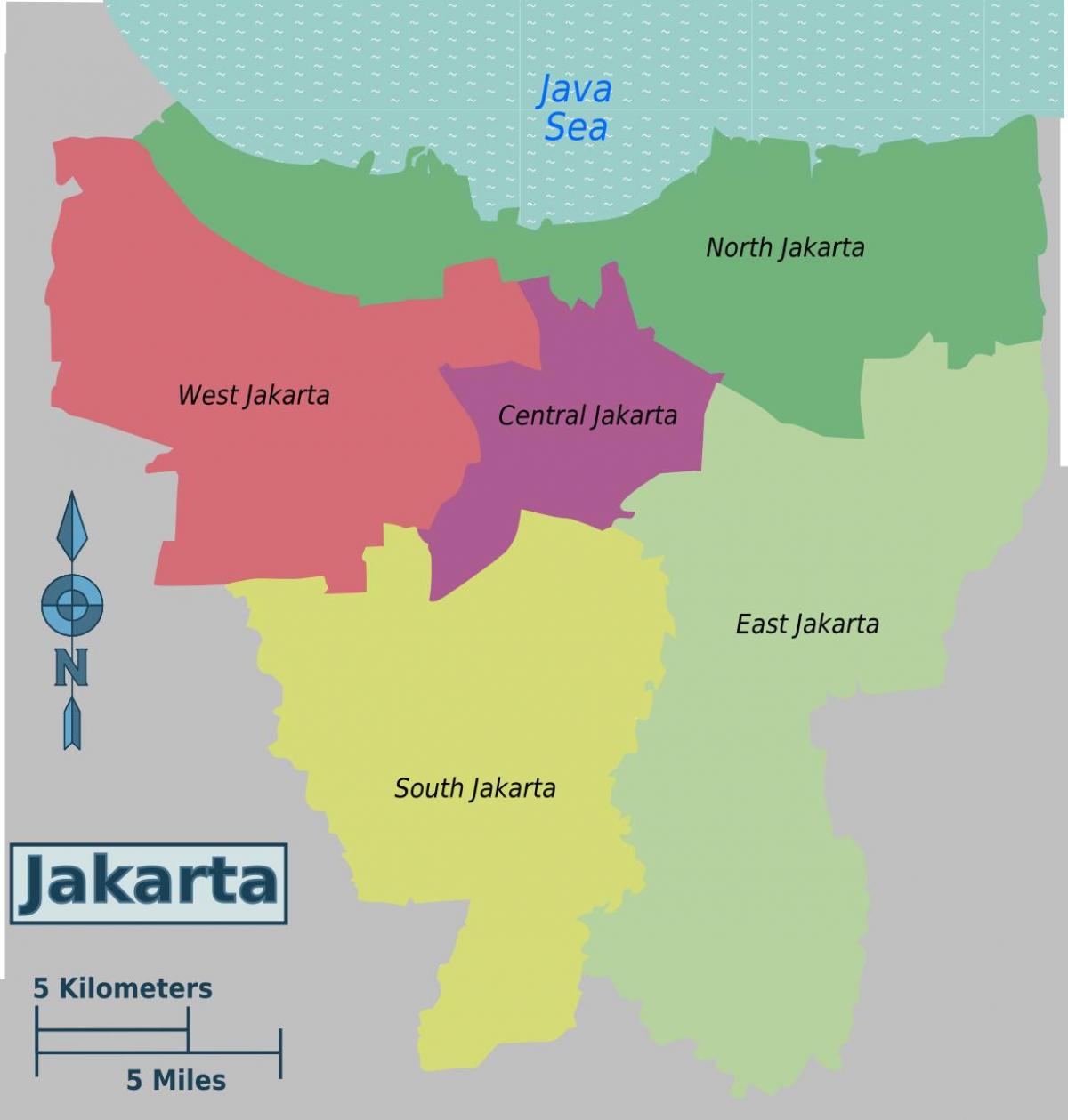 mapa Jakarta auzoetan