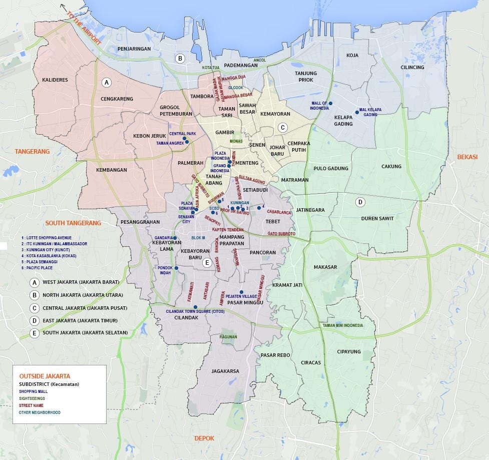 hiriburua hiria indonesia mapa