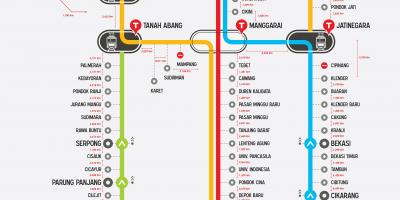 Aldiriko linea Jakarta mapa
