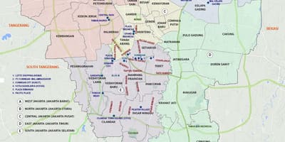 Hiriburua hiria indonesia mapa